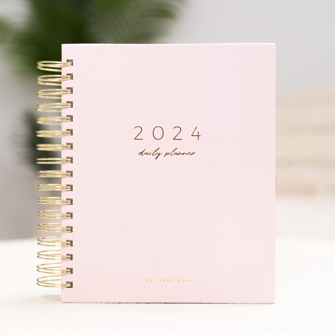 2024 Daily Planner - Blush – Steph Pase Planners