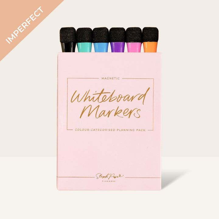 *Imperfect* Magnetic Whiteboard Markers - Pastel 6-Pack