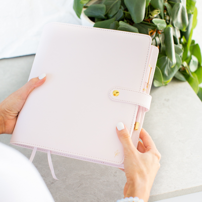 Blush Leather Planner Cover (Signature, Daily + Classic)