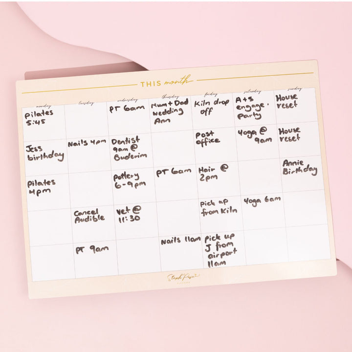 Monthly Planner Magnet - Beige