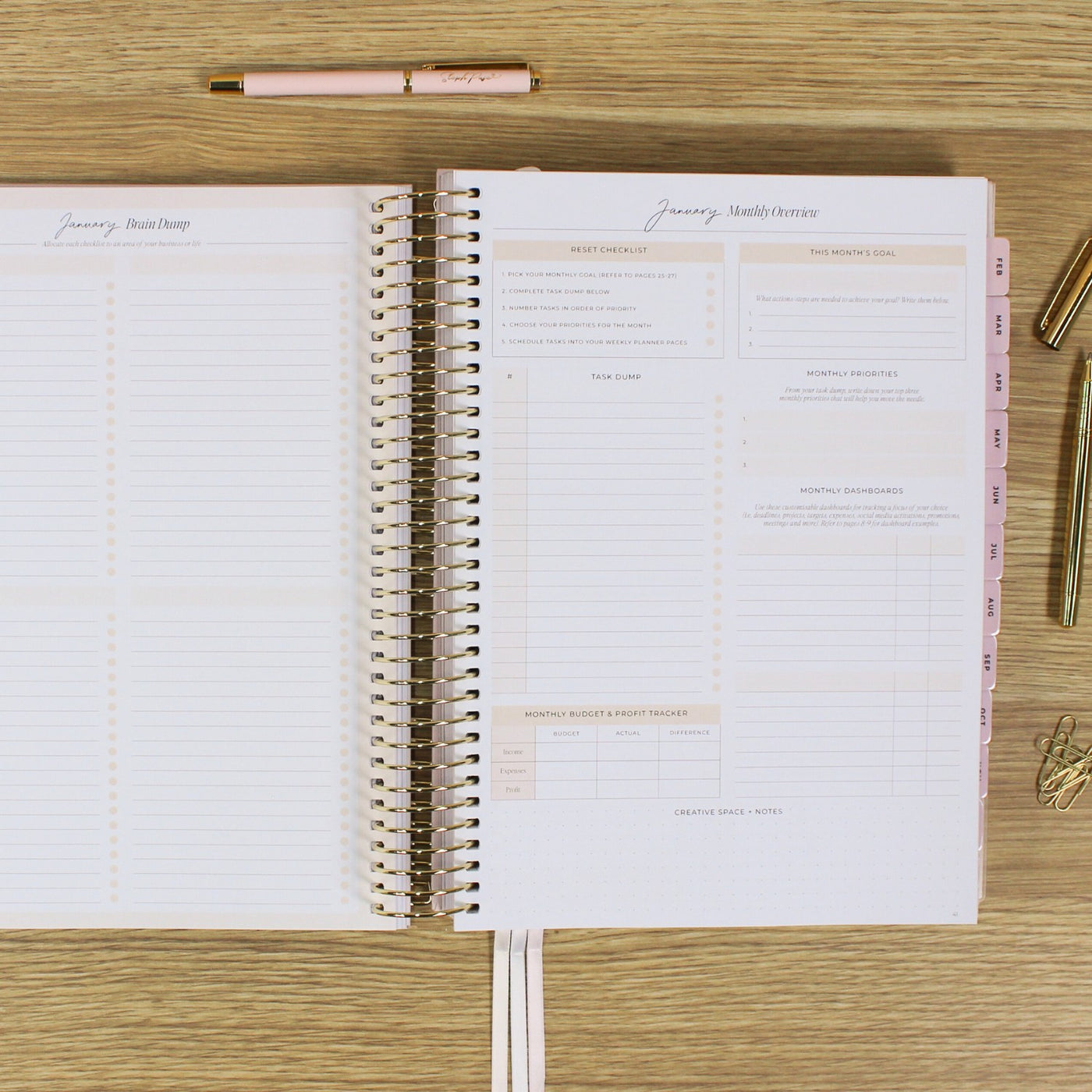 2026 Business Planner - Blush