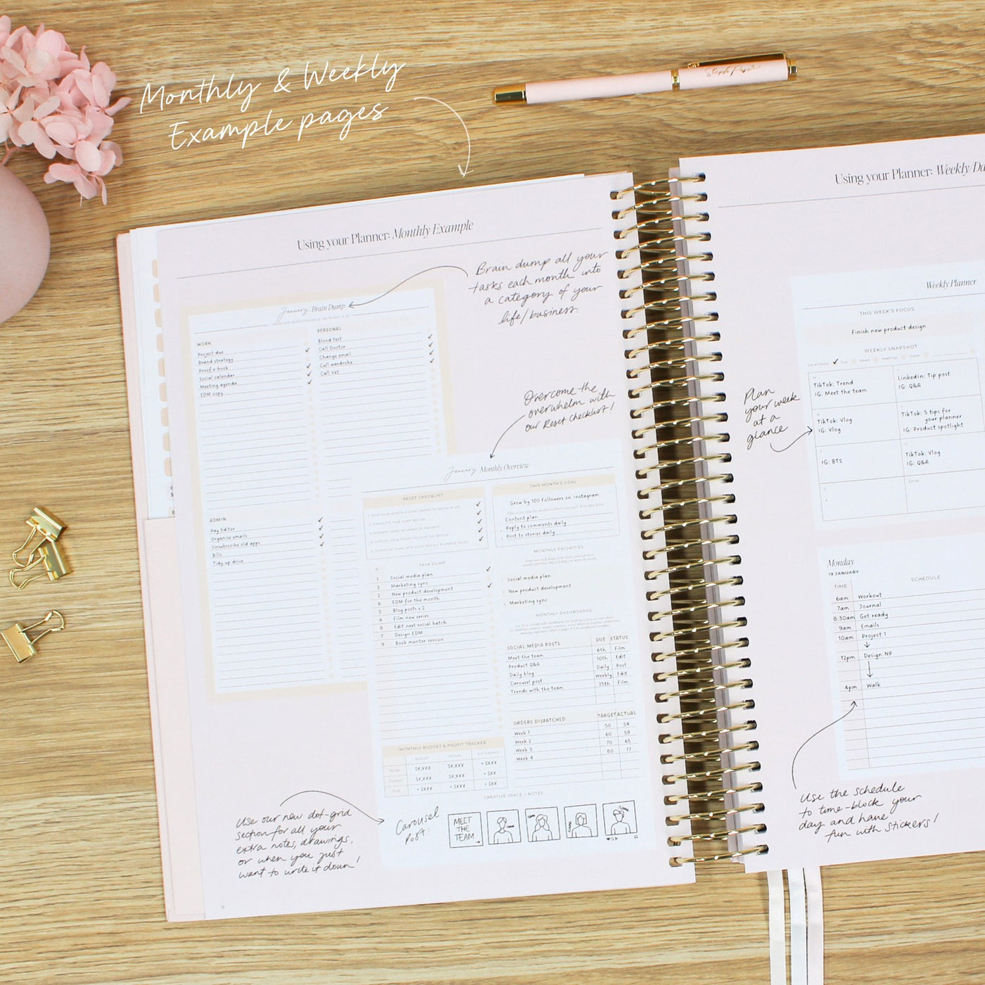 2026 Business Planner - Blush