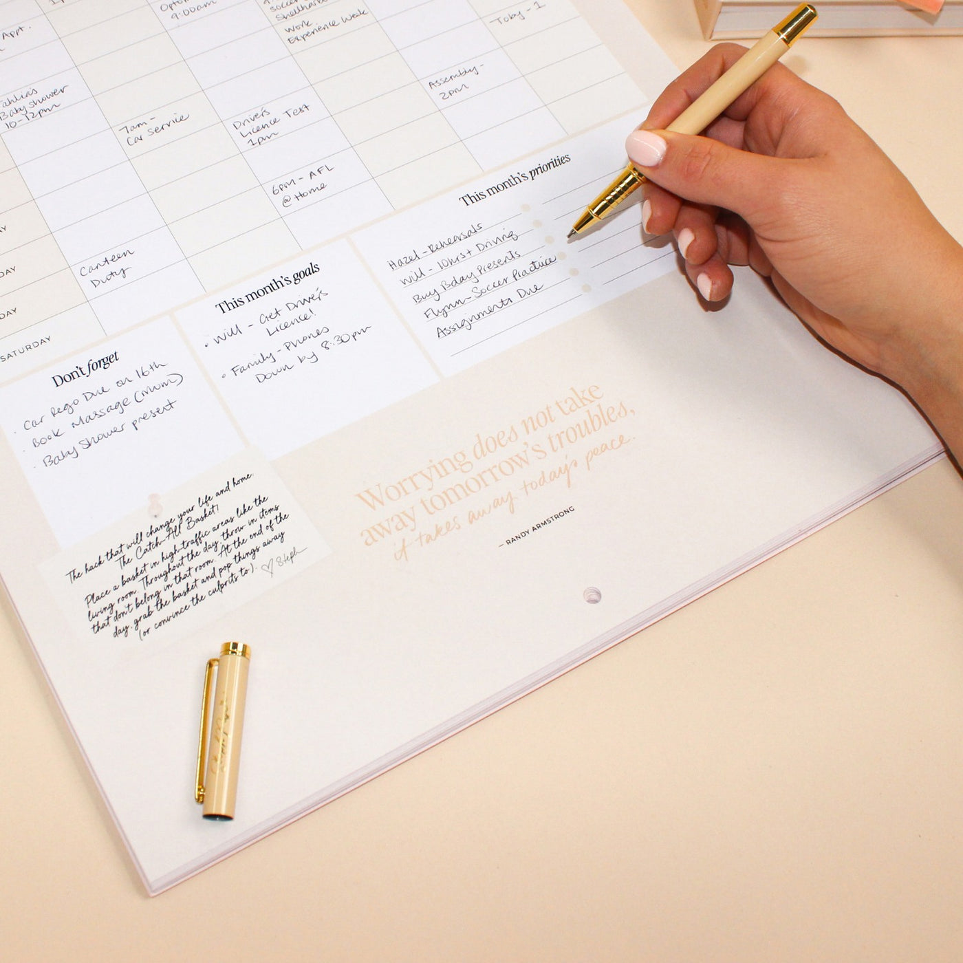 2026 Wall Planner - Blush + Beige