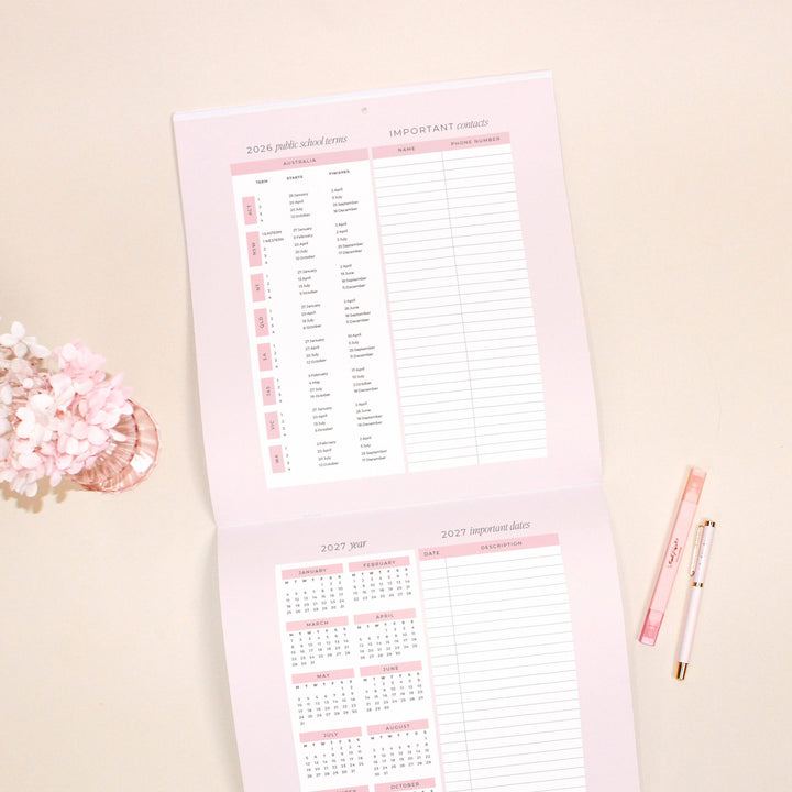 2026 Wall Planner - Blush + Beige