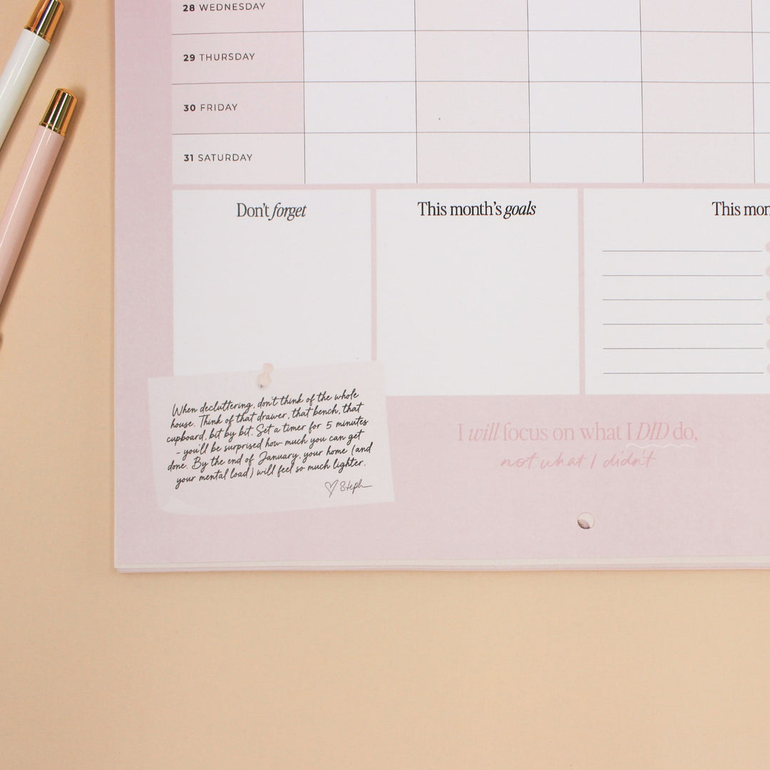 2026 Wall Planner - Blush + Beige