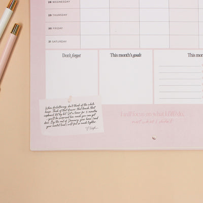 2026 Wall Planner - Blush + Beige
