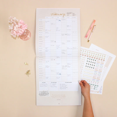 2026 Wall Planner - Blush + Beige
