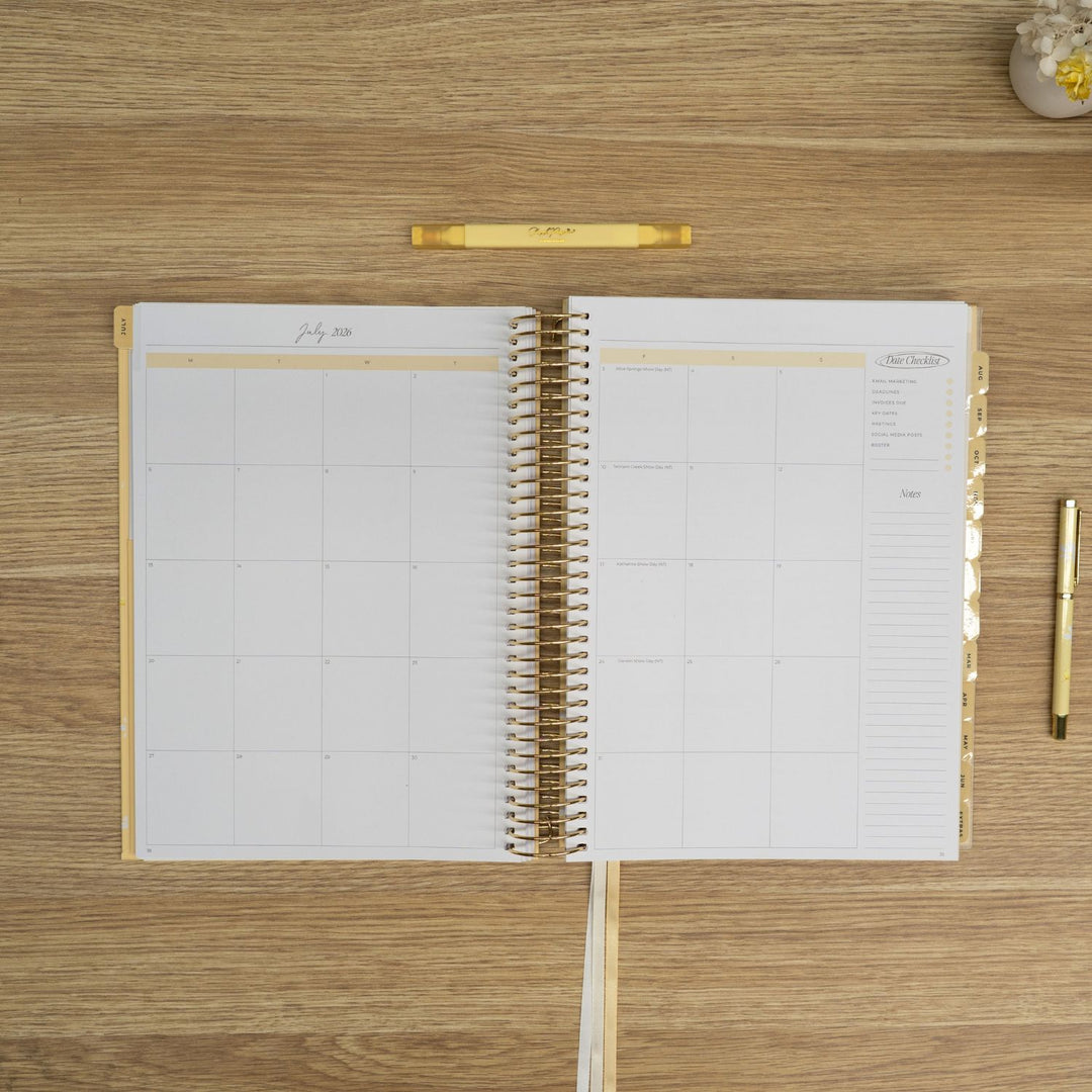2026/27 Financial Year Business Planner - Daisy Yellow
