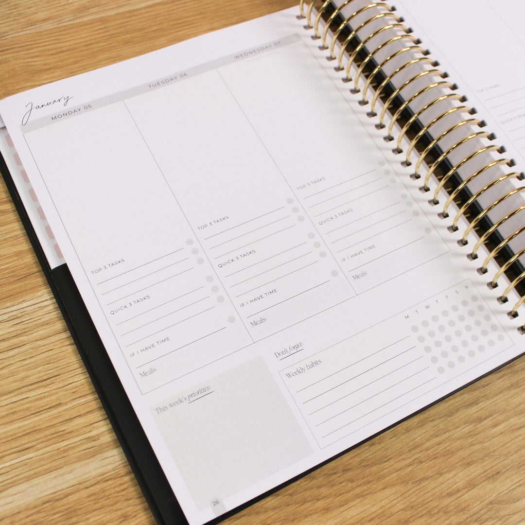 2026 Signature Planner - Black