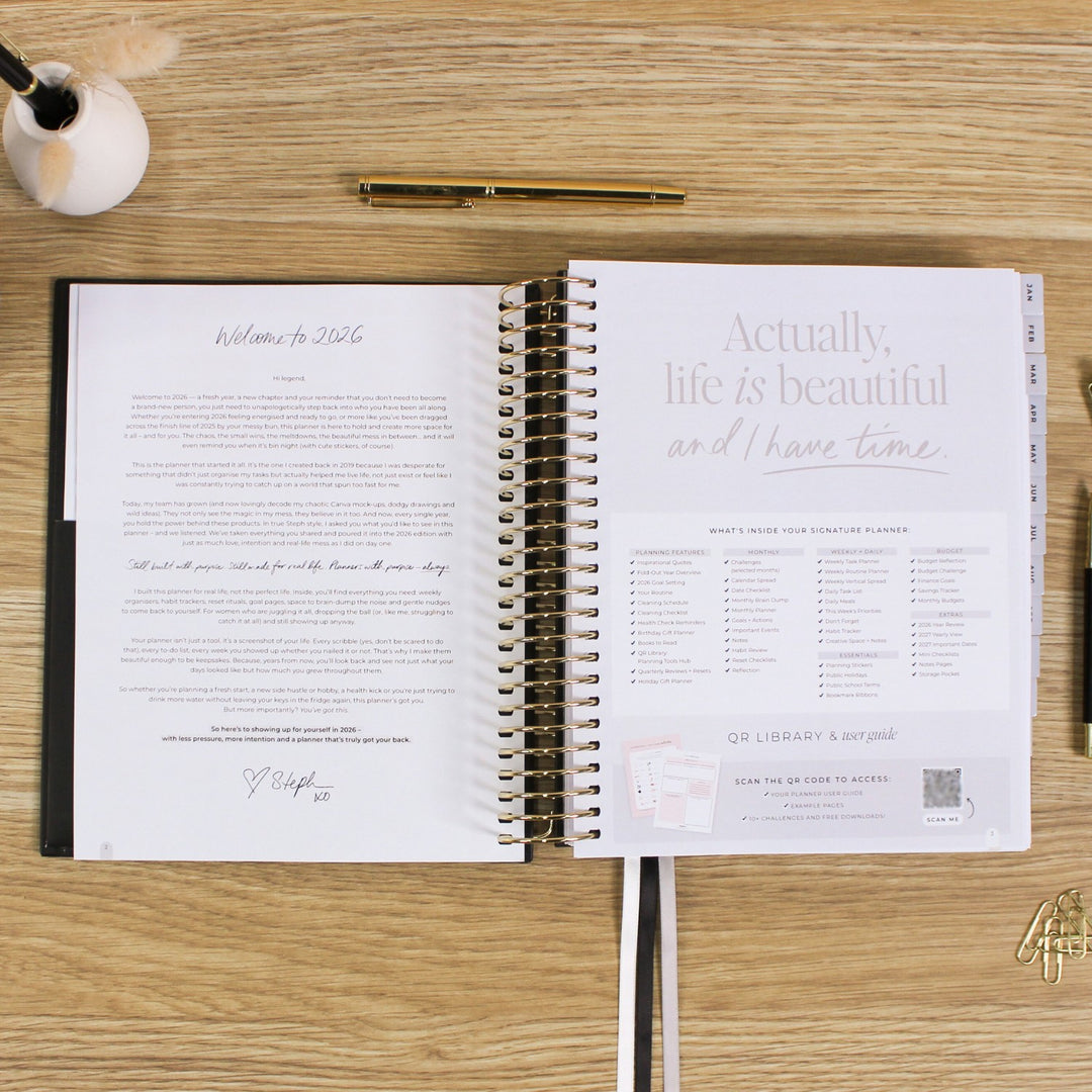 2026 Signature Planner - Black