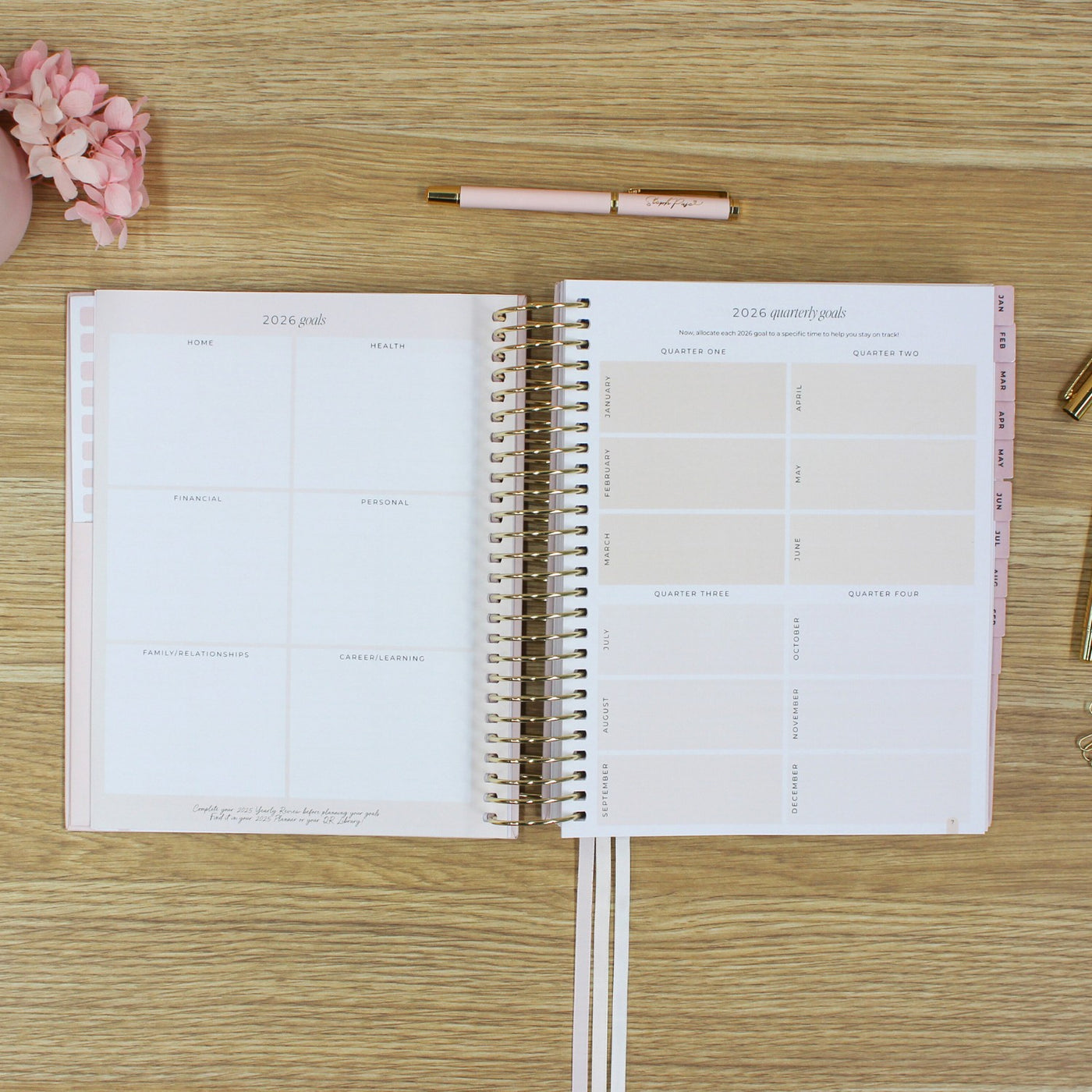 2026 Signature Planner - Blush + Yellow Gold