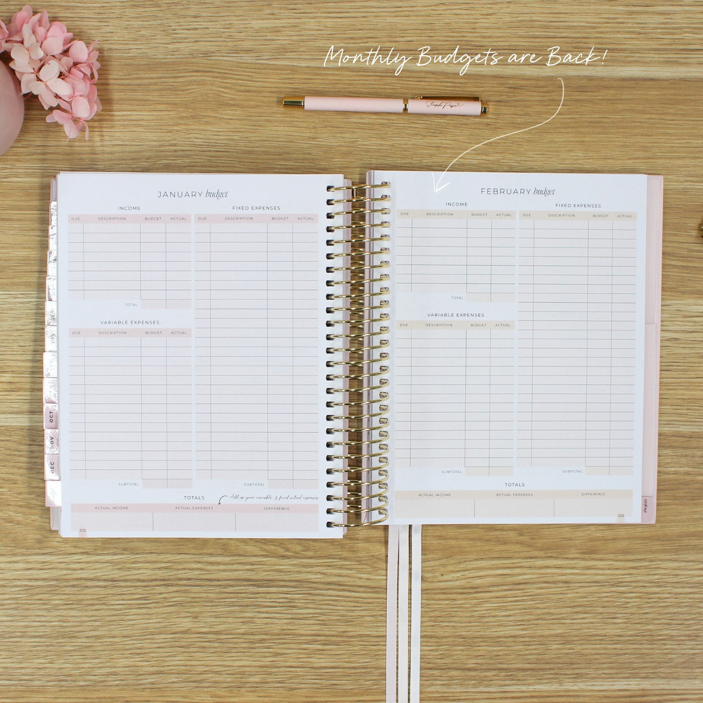 2026 Signature Planner - Blush + Yellow Gold