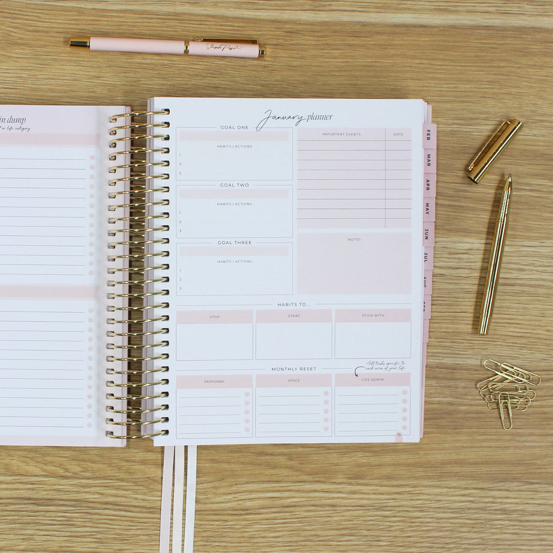2026 Signature Planner - Blush + Yellow Gold
