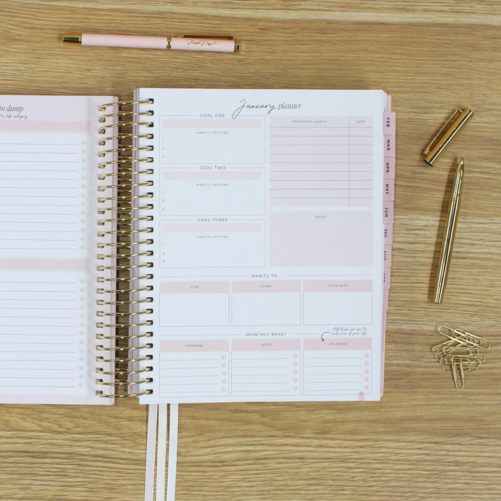 2026 Signature Planner - Blush + Yellow Gold