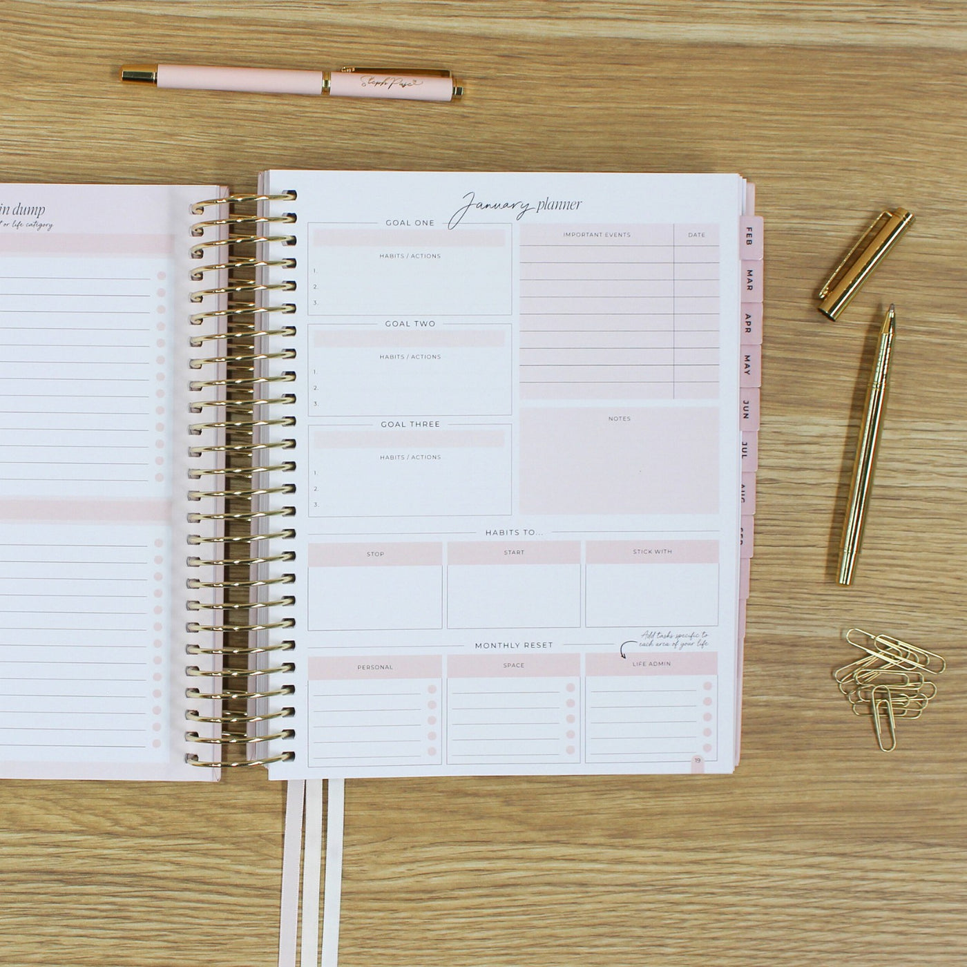2026 Signature Planner - Blush + Yellow Gold