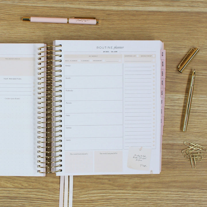 2026 Signature Planner - Blush + Yellow Gold