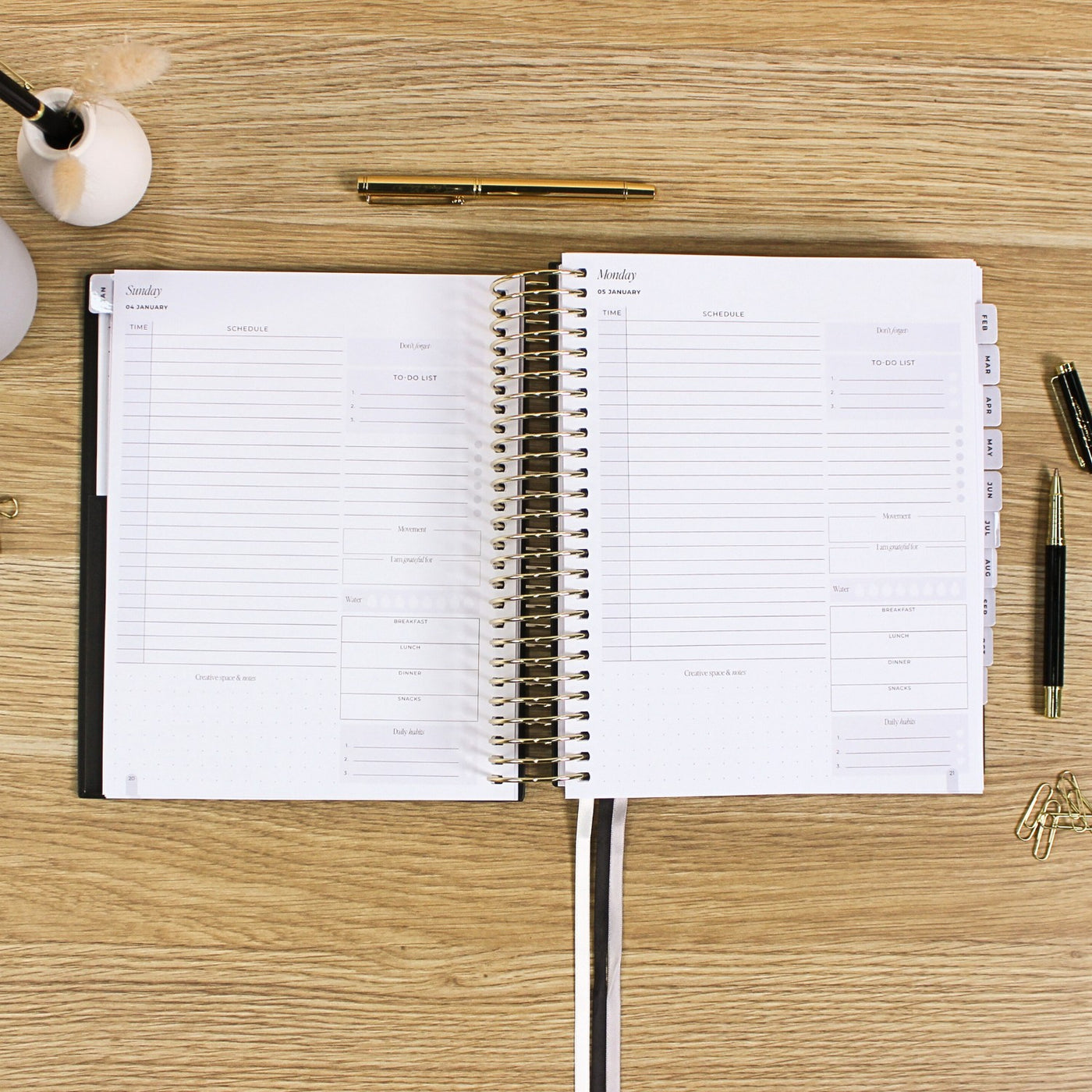2026 Daily Planner - Black