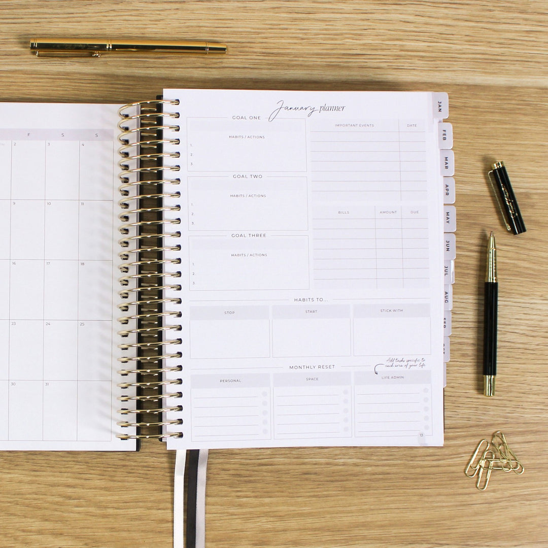 2026 Daily Planner - Black