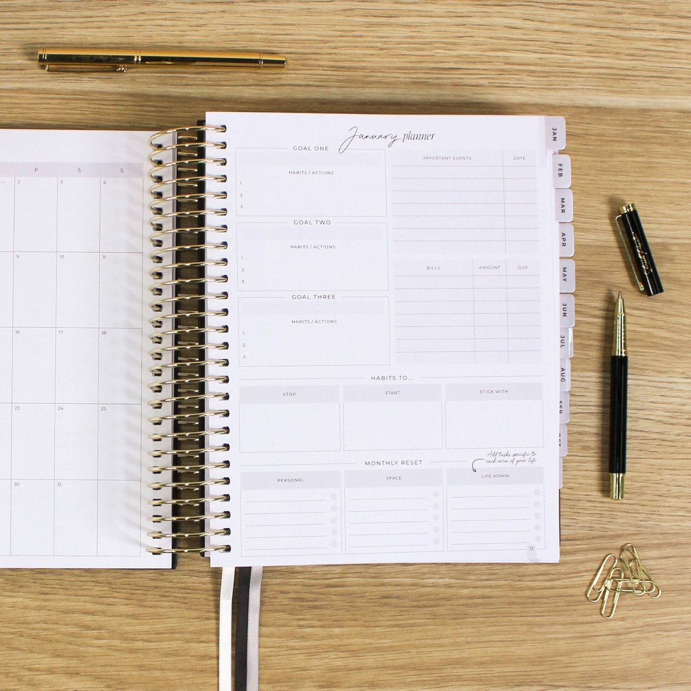 2026 Daily Planner - Black
