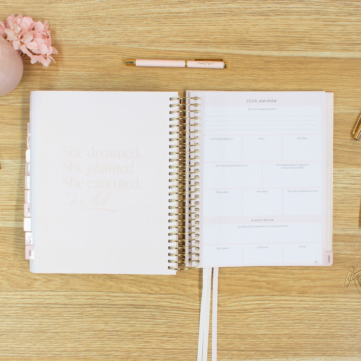 2026 Daily Planner - Blush
