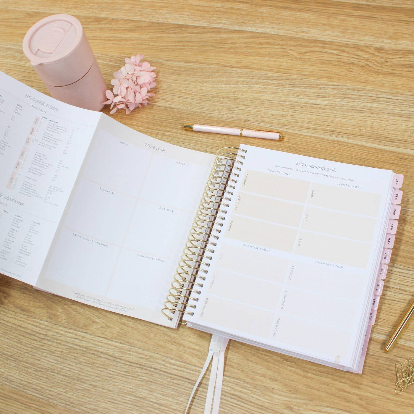2026 Daily Planner - Blush