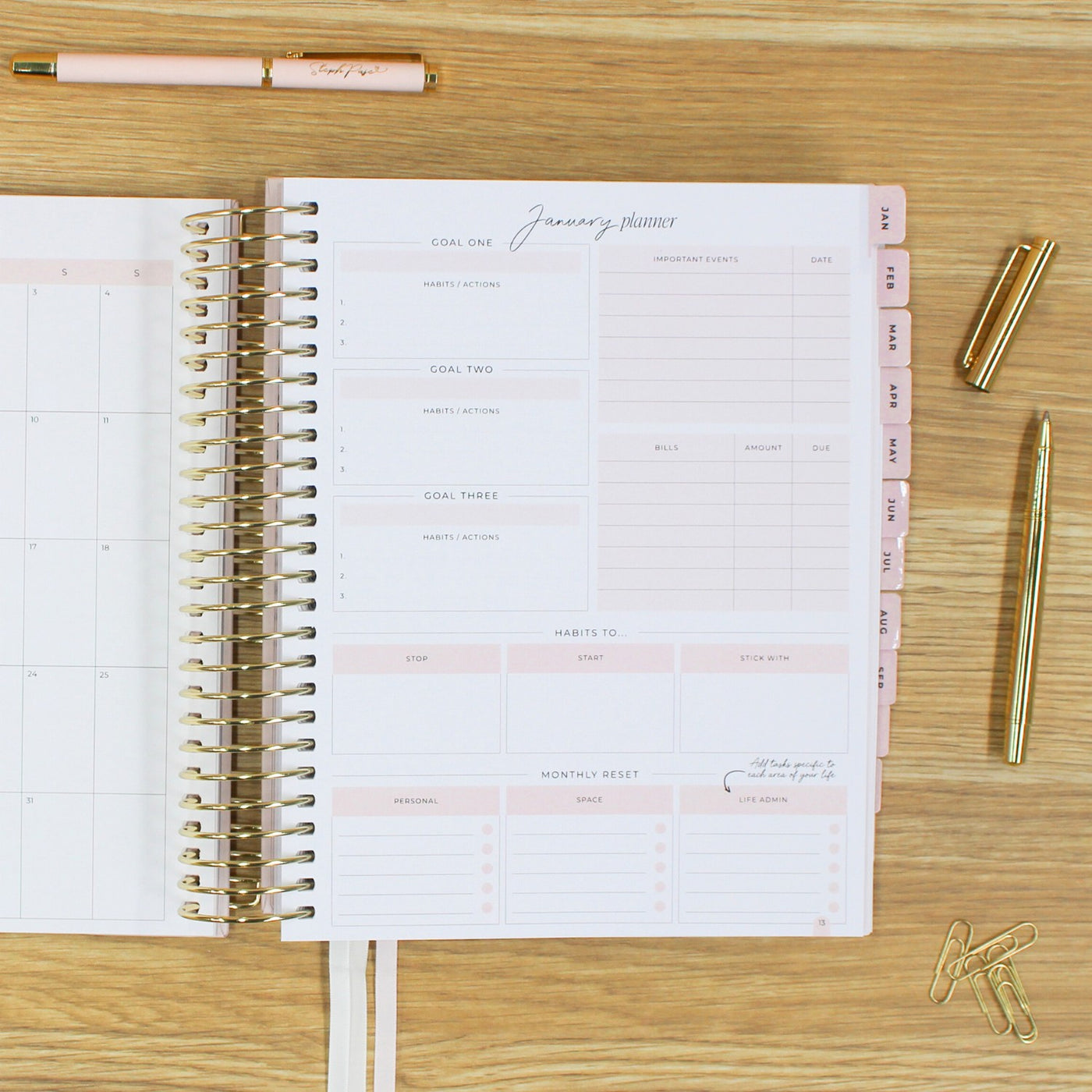 2026 Daily Planner - Blush