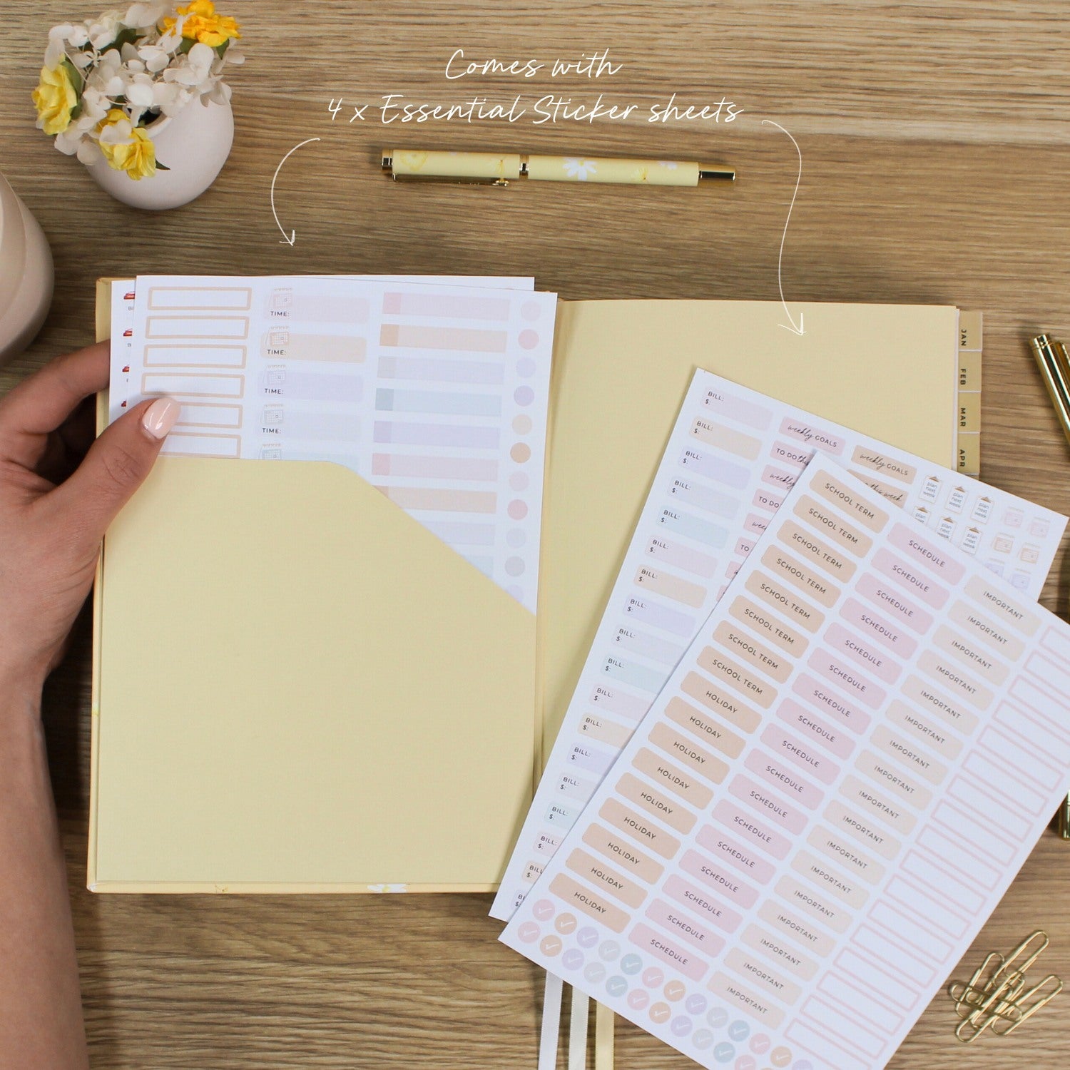 Essential Planner 2026 Essential Planner - Butter Yellow – Steph Pase Planners