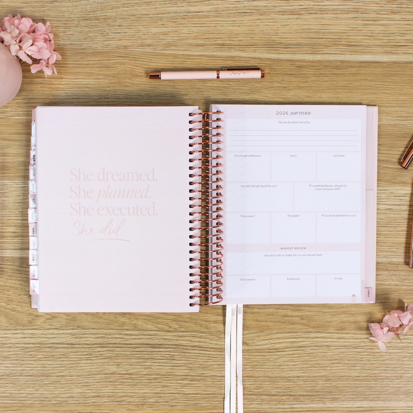 2026 Signature Planner - Blush + Rose Gold