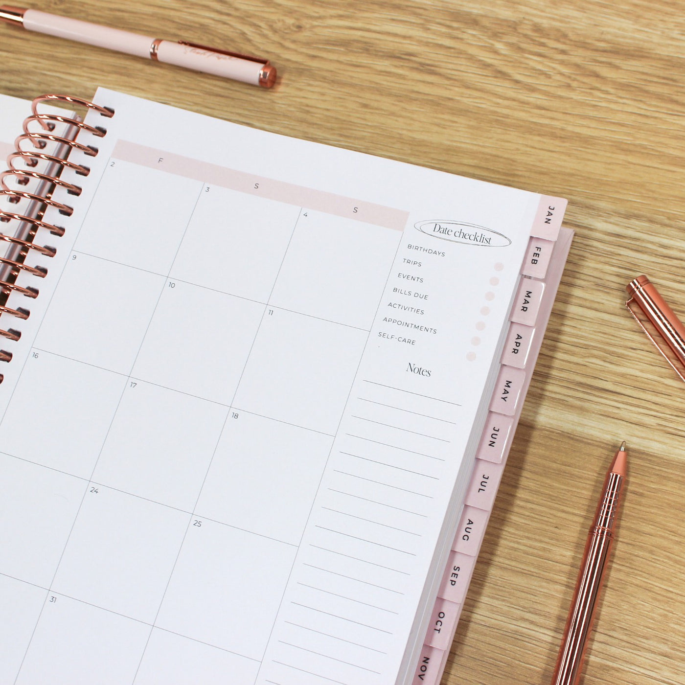 2026 Signature Planner - Blush + Rose Gold