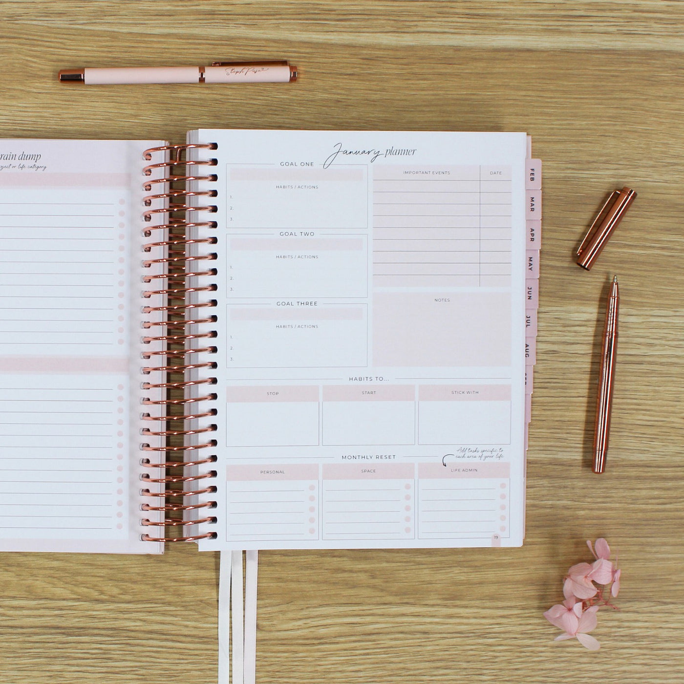 2026 Signature Planner - Blush + Rose Gold