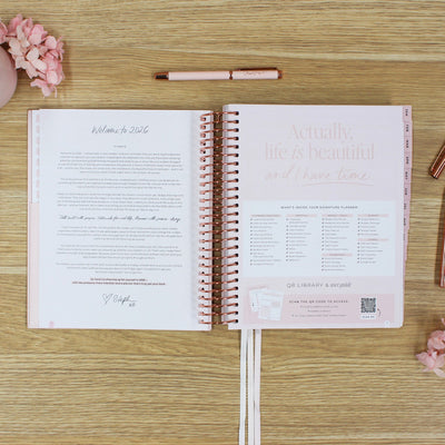 2026 Signature Planner - Blush + Rose Gold