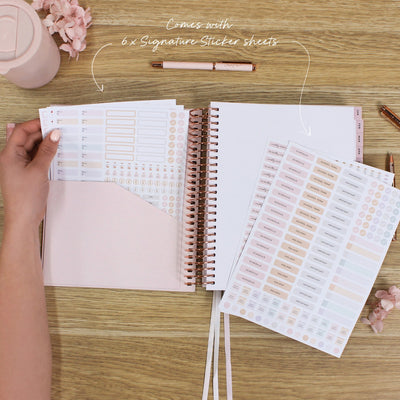 2026 Signature Planner - Blush + Rose Gold
