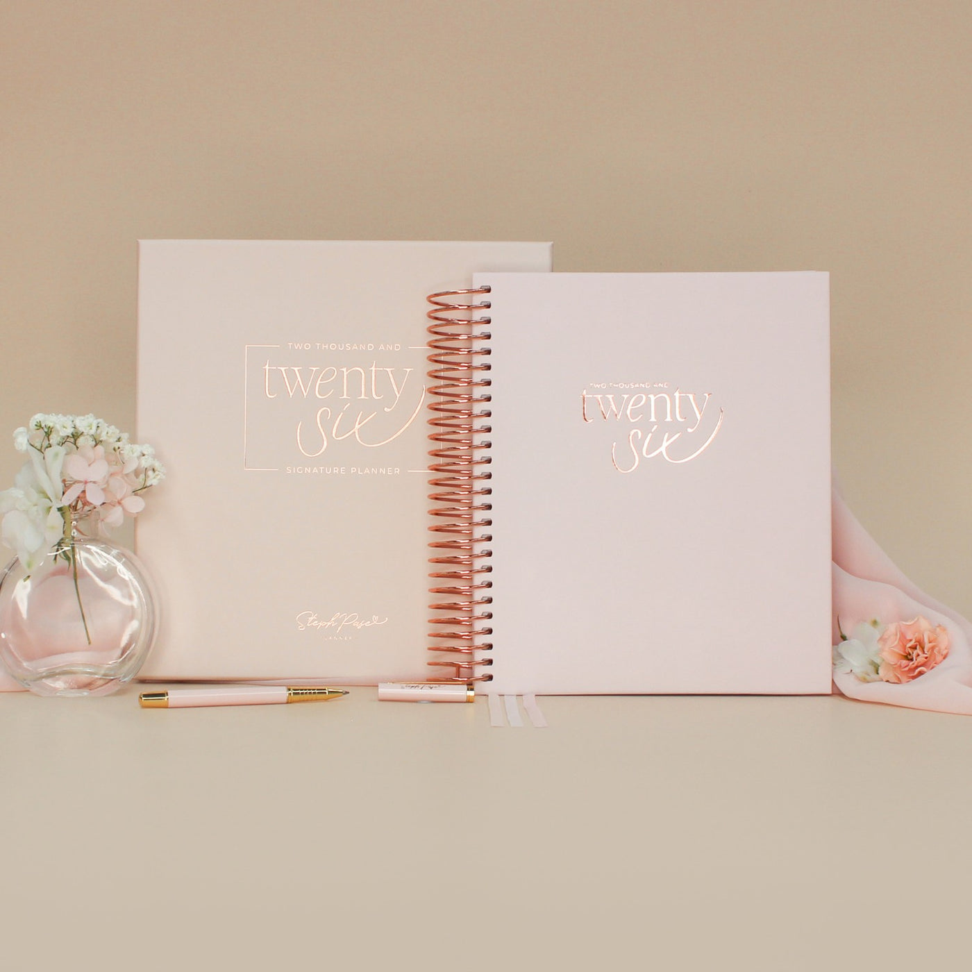 2026 Signature Planner - Blush + Rose Gold