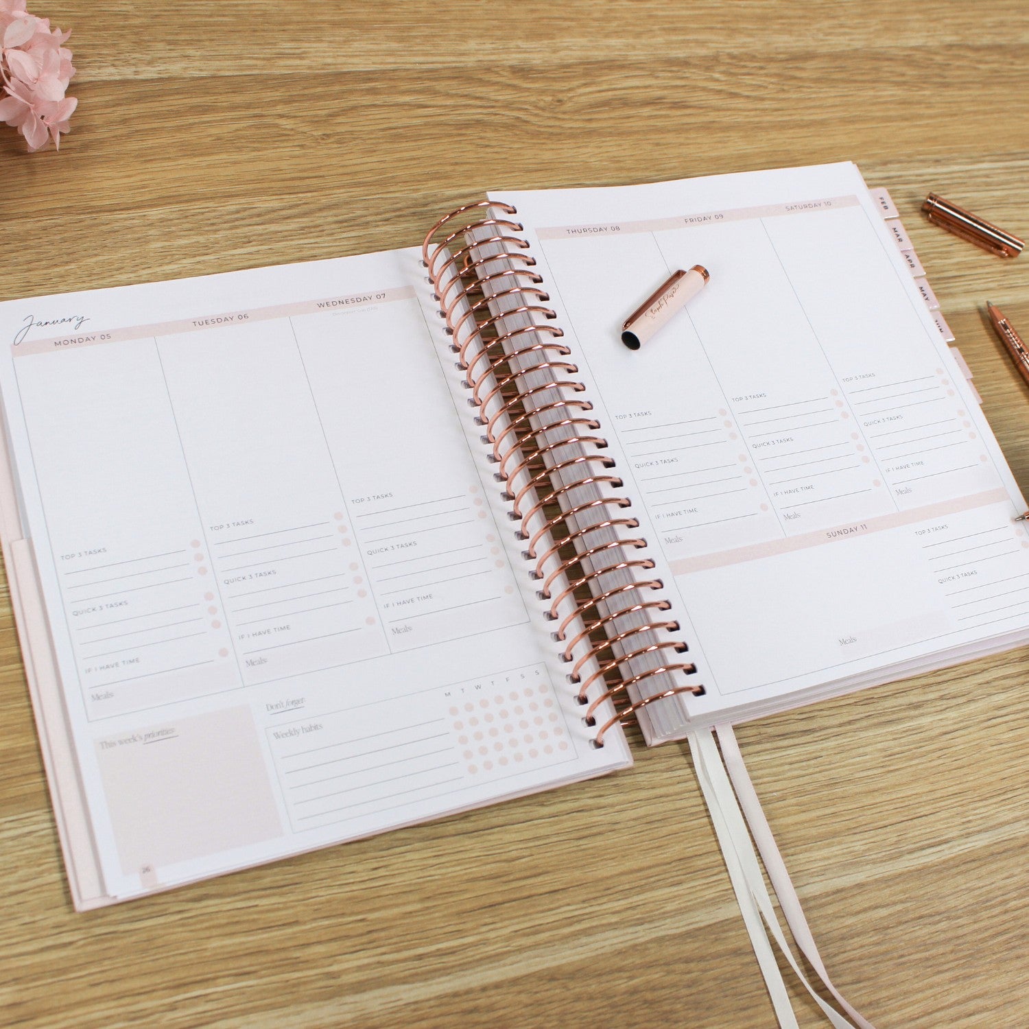 2026 Signature Planner Blush Rose Gold Steph Pase Planners 2026-signature-planner-blush-rose-gold-steph-pase-planners