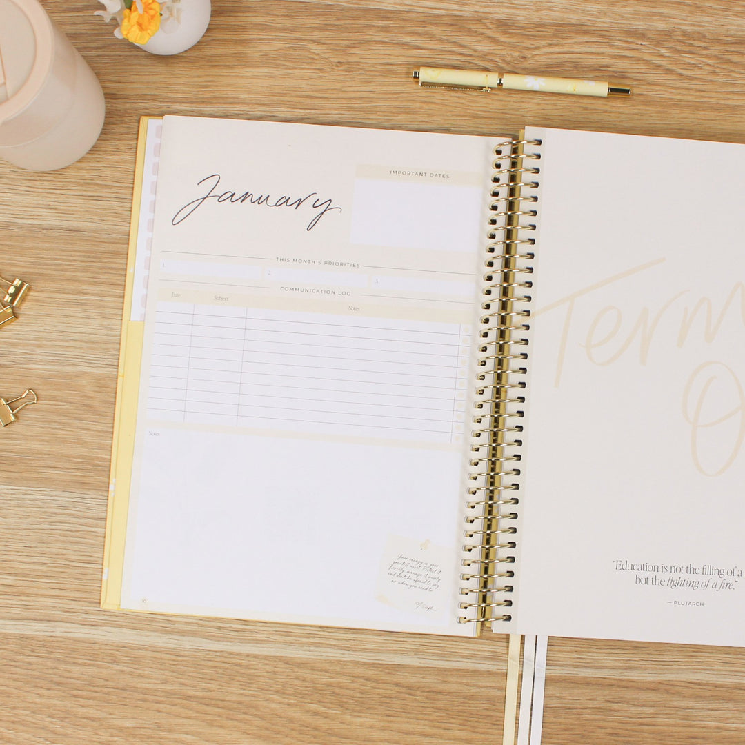 2026 Teacher Planner - Butter Yellow