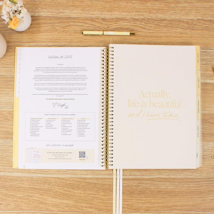 2026 Teacher Planner - Butter Yellow