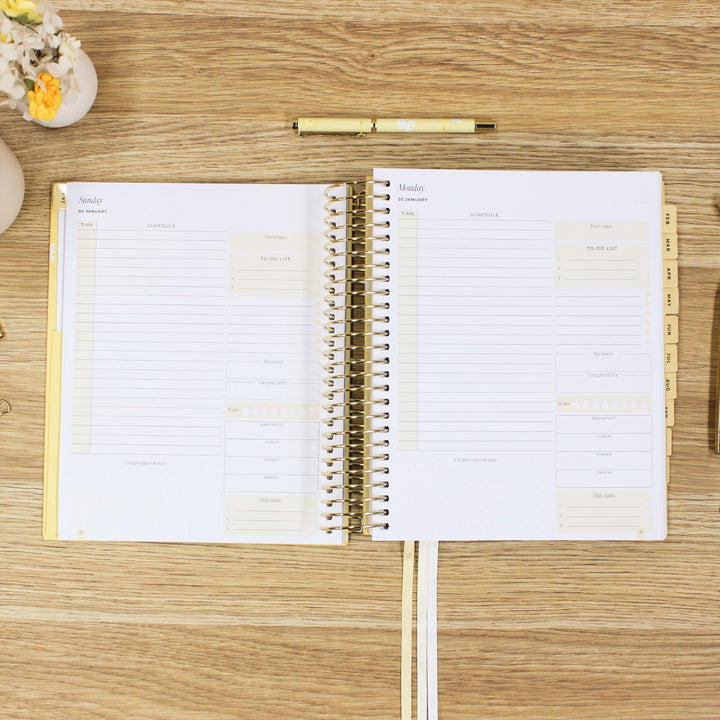 2026 Daily Planner - Butter Yellow