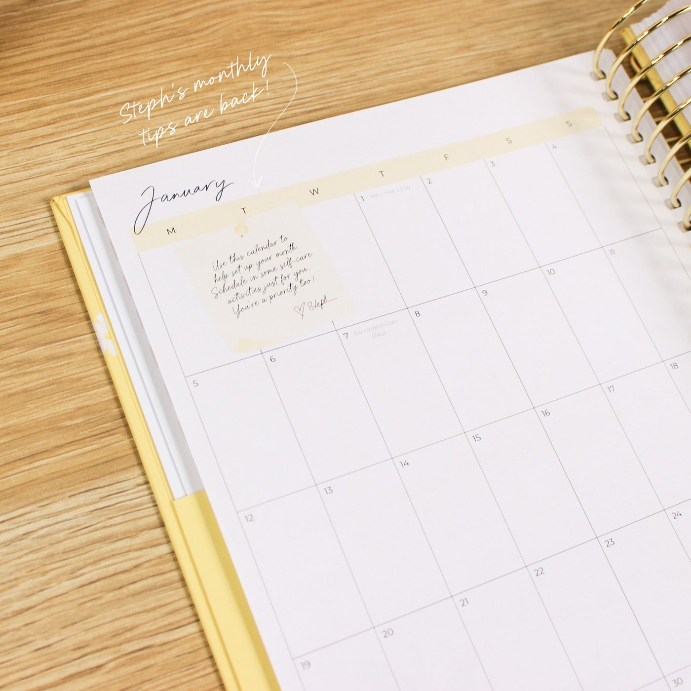 2026 Daily Planner - Butter Yellow