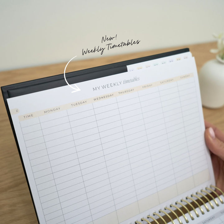 2027 2-Day Planner - Black