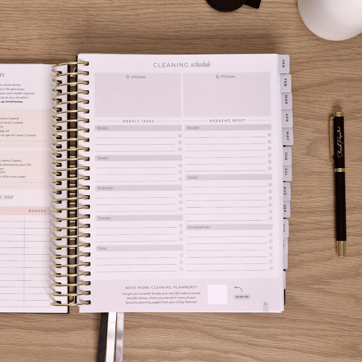 2027 2-Day Planner - Black