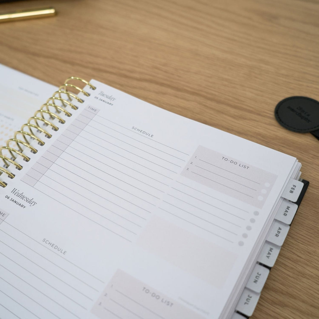 2027 2-Day Planner - Black