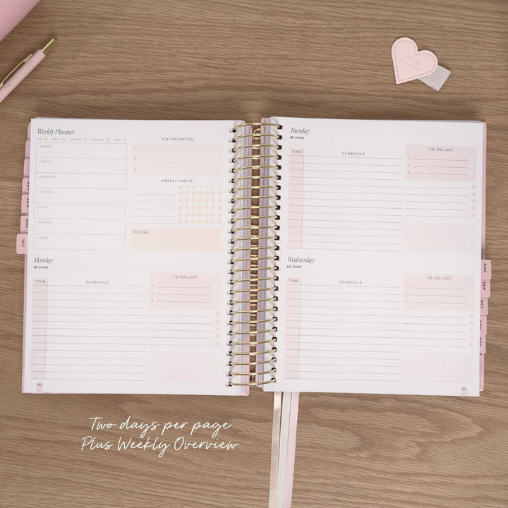2027 2-Day Planner - Blush