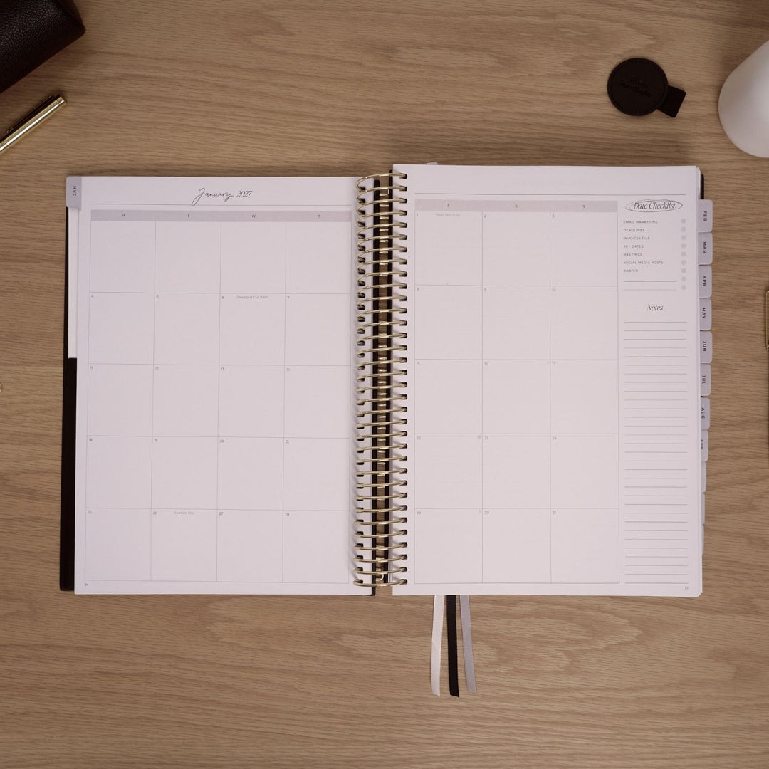 2027 Business Planner A4 - Black
