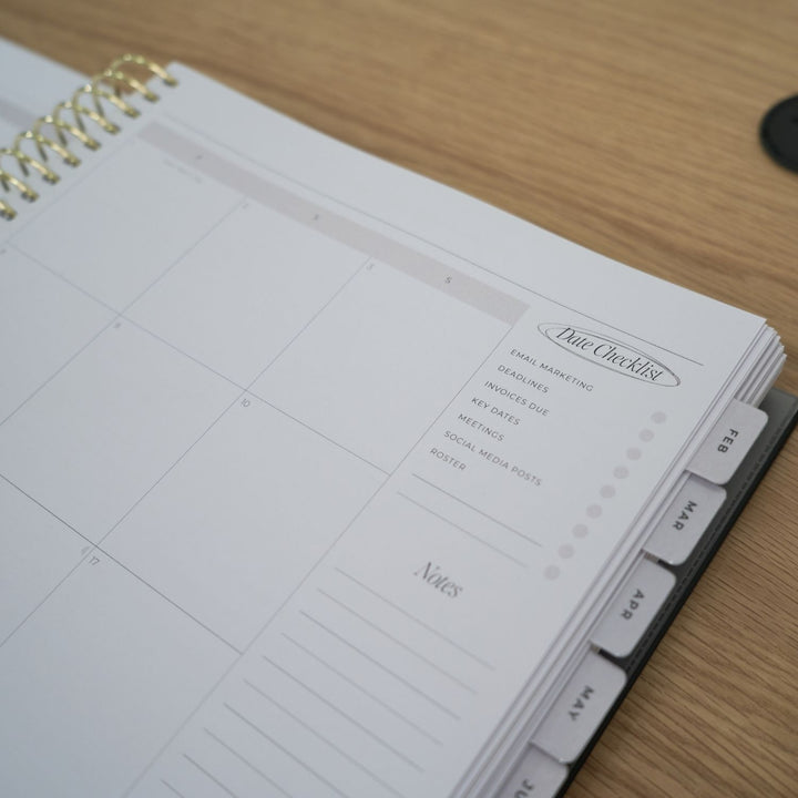 2027 Business Planner A4 - Black