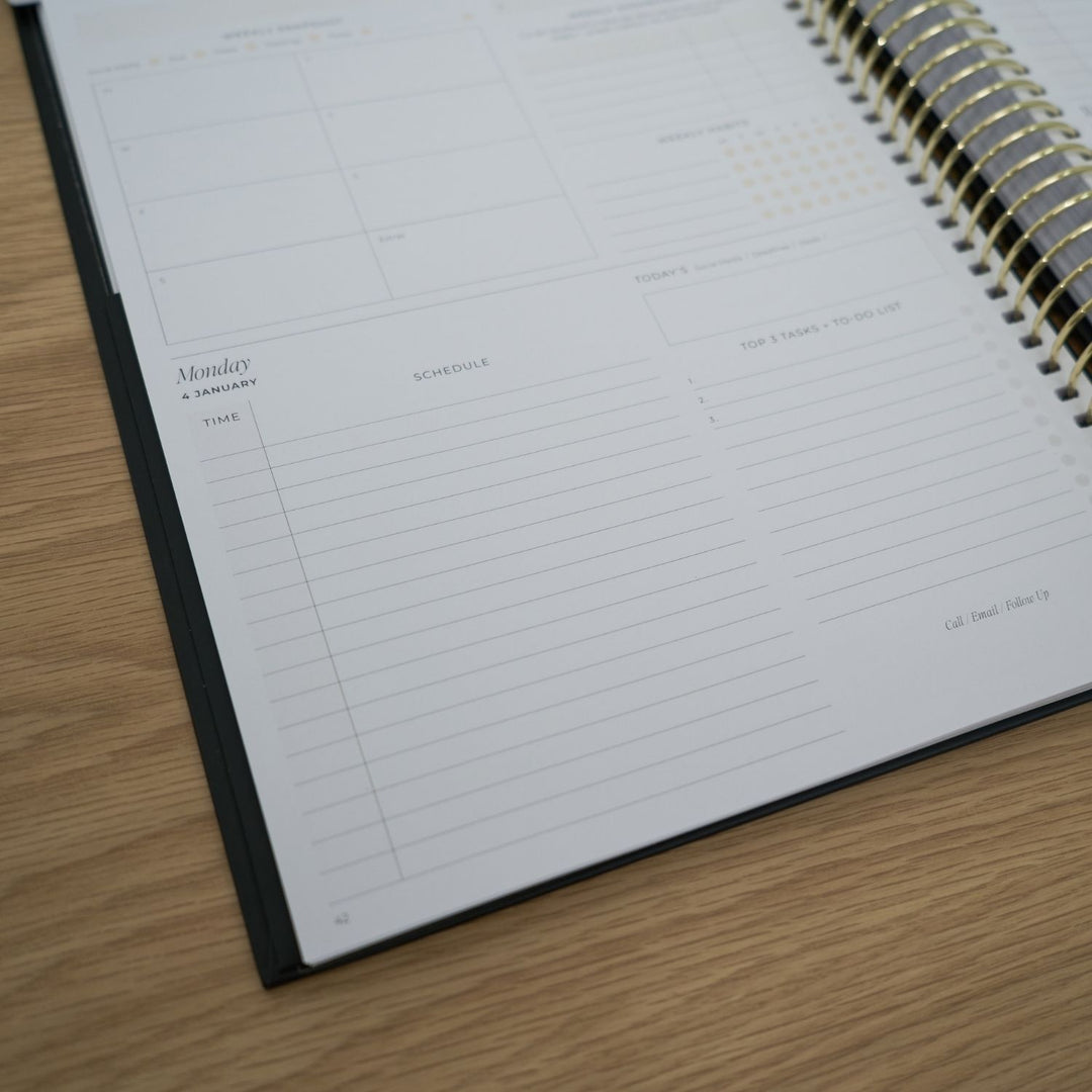 2027 Business Planner A4 - Black