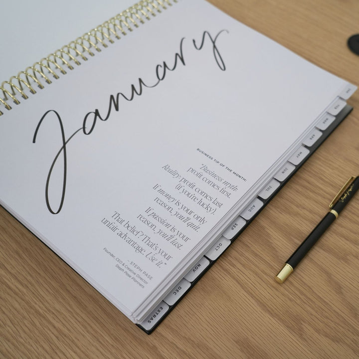 2027 Business Planner A4 - Black