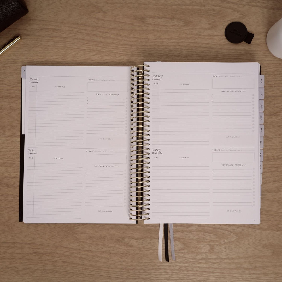2027 Business Planner A4 - Black