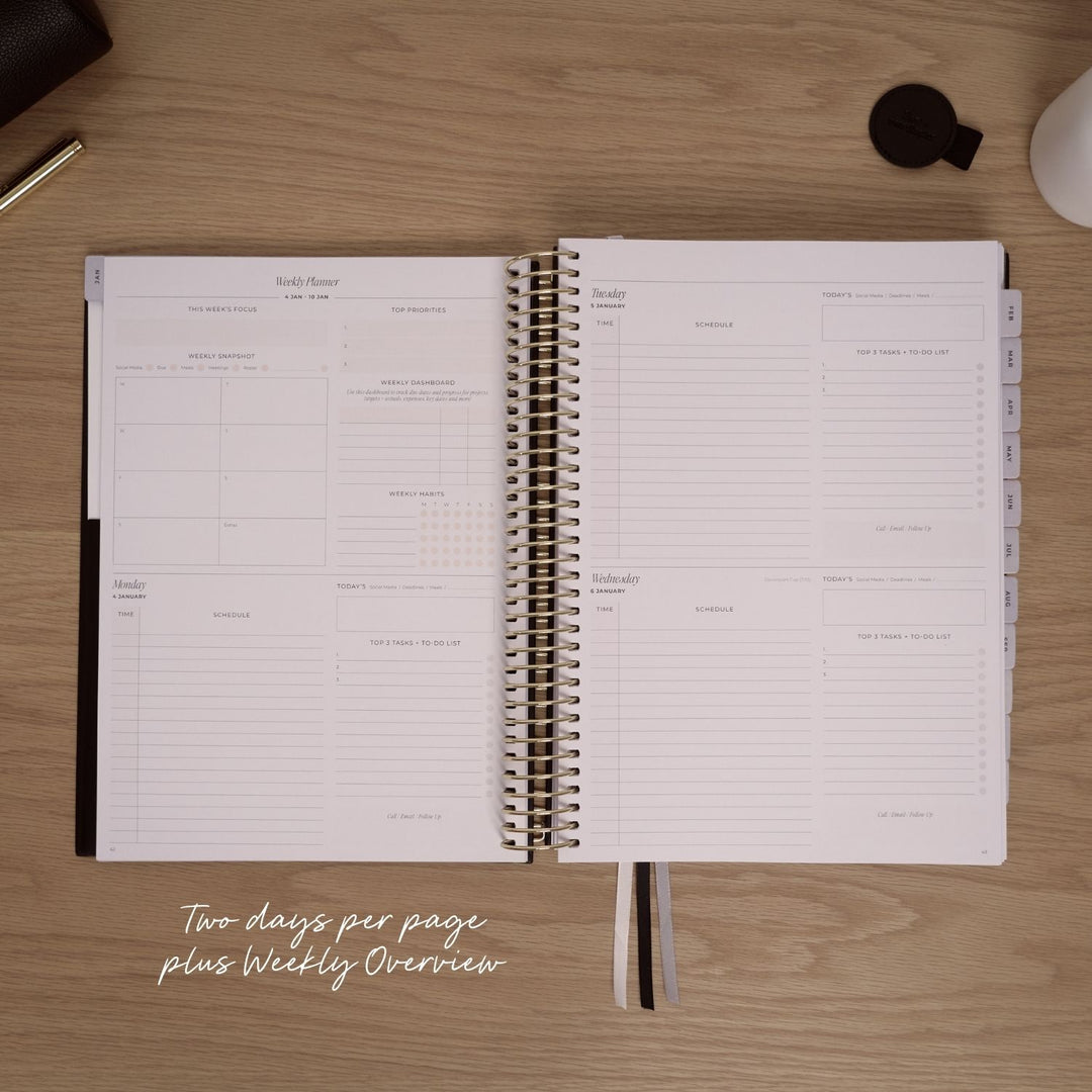 2027 Business Planner A4 - Black