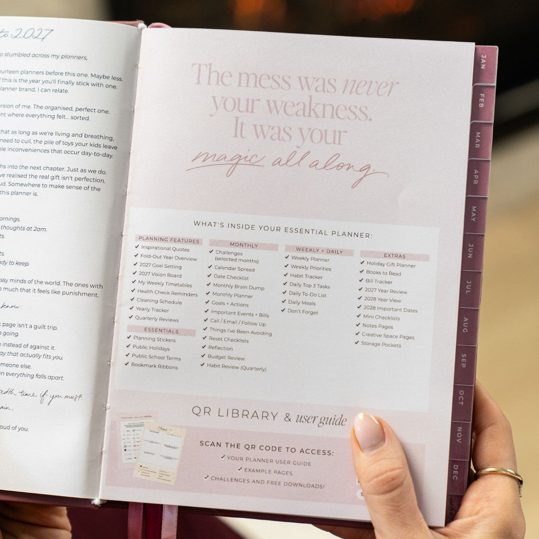 2027 Essential Weekly Planner - Berry
