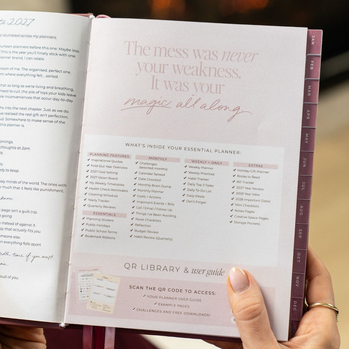 2027 Essential Weekly Planner - Berry